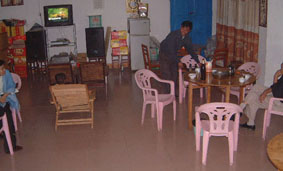 Inside the restaurant